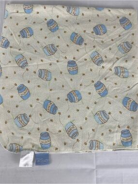 Disney Baby Winnie the Pooh Receiving Blanket Hunny Jar Bees Yellow Nursery